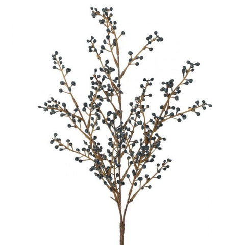 18" Glitter Mini Berry Bush - Midnight Blue