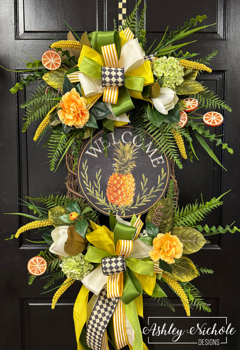 Magnolia & Pineapple Wreath