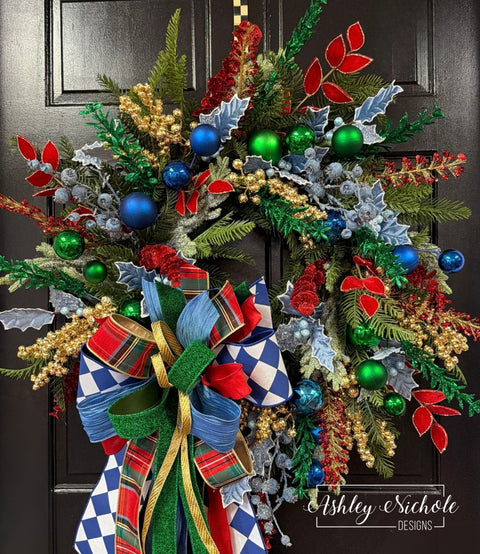 Making Spirits Bright Full Round Wreath