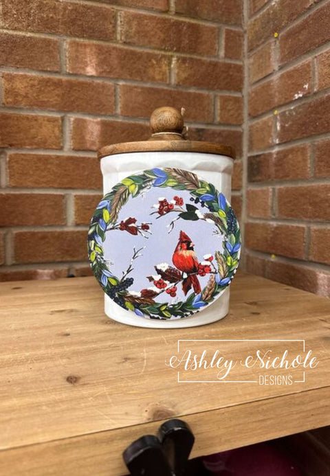 Snowy Cardinal - Winter Mini Piece (Magnet/Velcro)