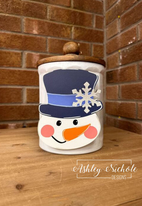 Winters Blues Snowman HEAD - Mini Piece (Magnet/Velcro)