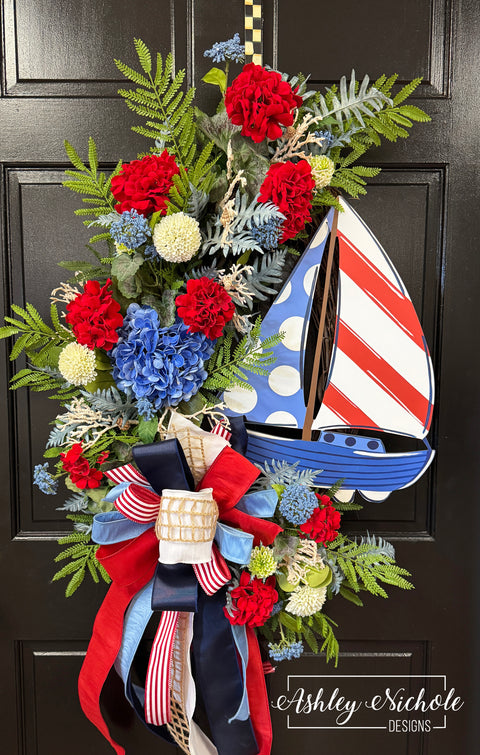 Nautical Sailboat Wreath