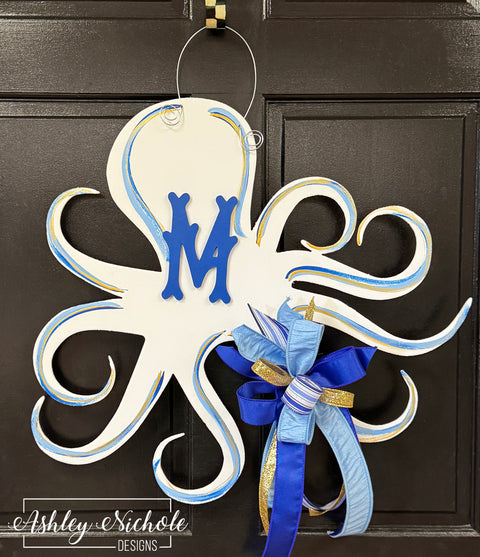 Octopus - Chinoiserie - Personalized Door Hanger