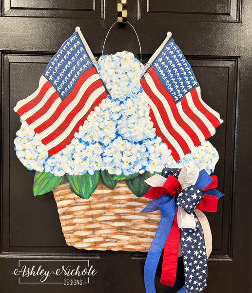 PatrioticBasketofHydrangeas-