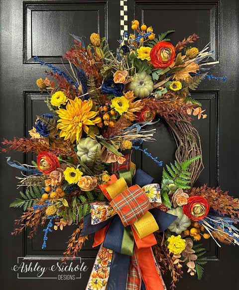 Flavors of Pumpkin Pie Wreath