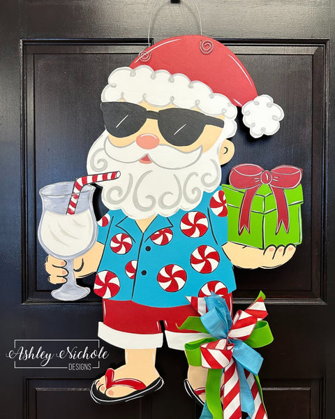 Santa's Peppermint Paradise - Door Hanger (UV Printed)