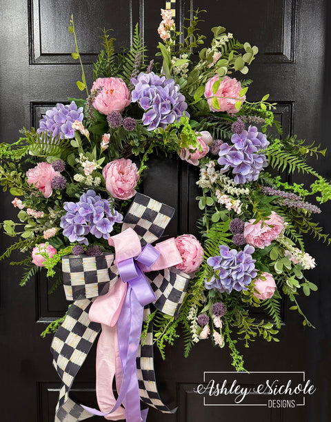 Purple Passion Spring Floral Wreath