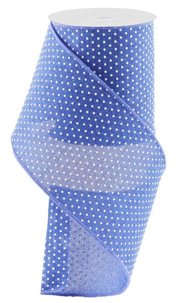 Raised Swiss Dots On Roya Wired Ribbon 4" x 10yd