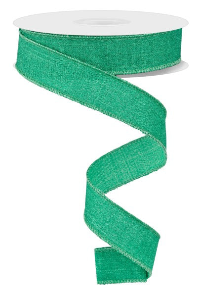 Green Fine Glitter Wired Ribbon - 7/8" x 10yds