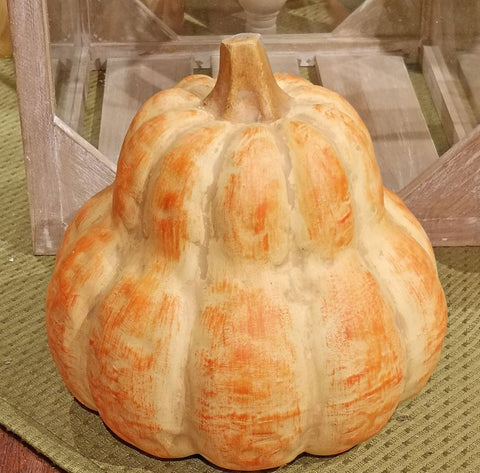 6" Round Gourd Pumpkin - Orange - RESIN