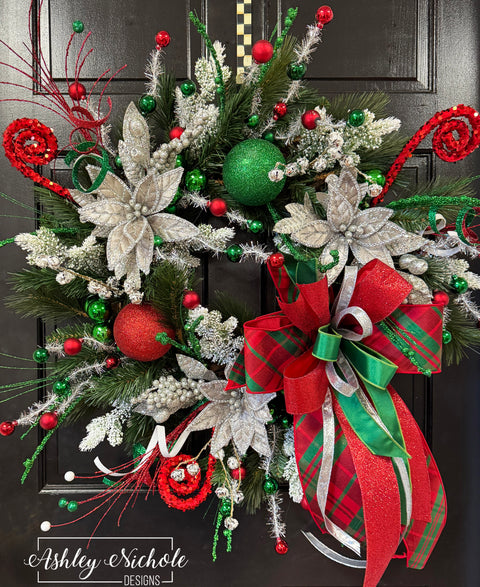 Retro Style Christmas Wreath