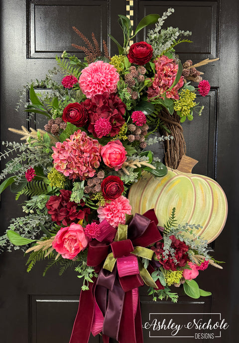 Romantic Harvest Oval Wreath