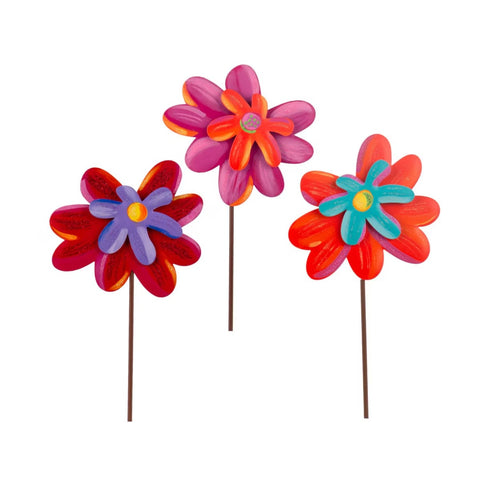 Enchanted Flowers Small Metal Stakes - Choose from 3 Colors