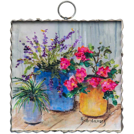 Mini Table Flower Pots Print Charm Attachment