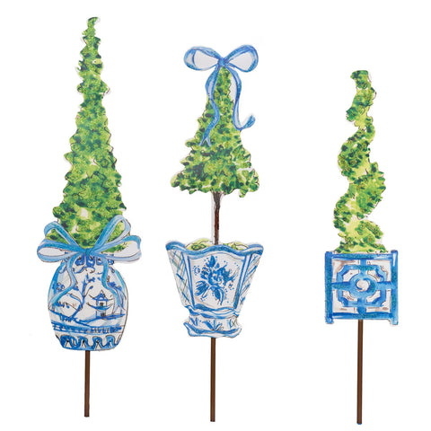 Blue Boxwood Pots Stakes/Stands - Choose from 3 styles