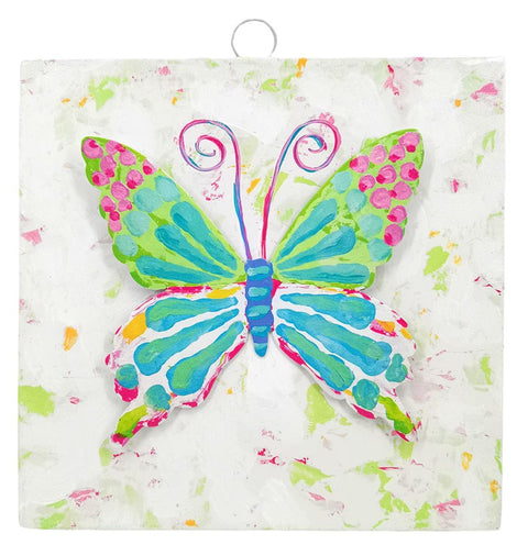 Mini Art Fanciful Butterfly Print Charm