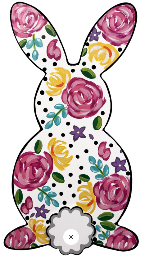 Artful Bunny - Easter - Corrugated Coroplast Yard Stake