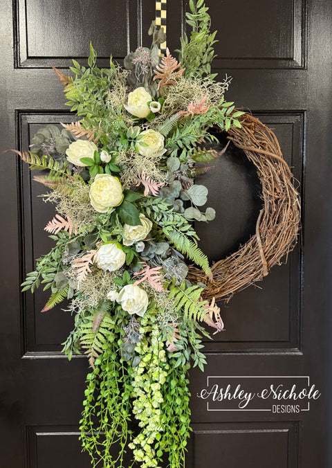 Secret Garden Peony Wreath