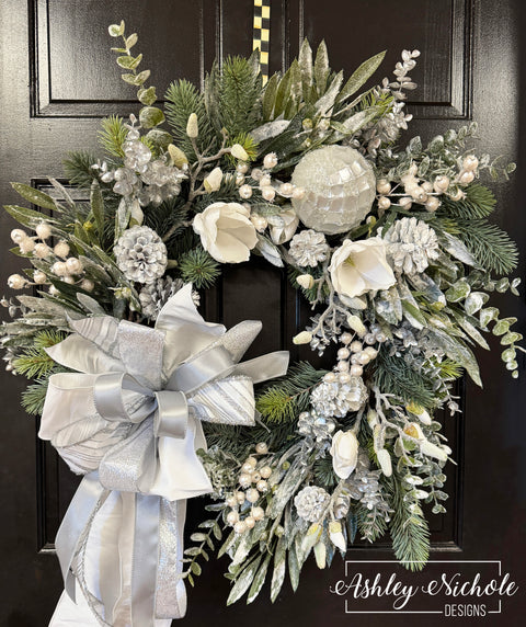 Snowy Splendor of Winter Wreath