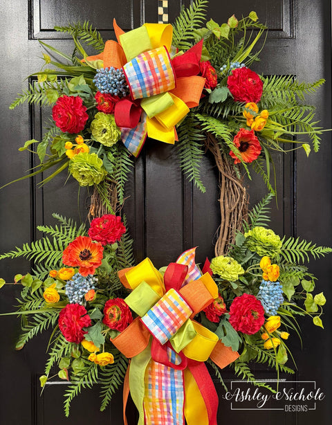 *READY to SHIP* - Summer Garden Party Wreath