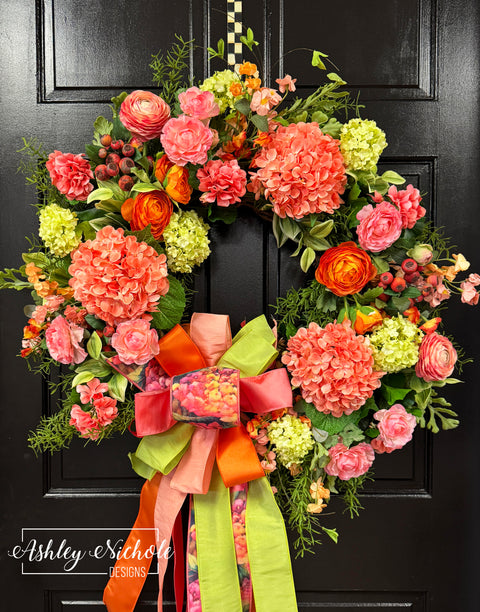 *READY to SHIP* - Summer Sorbet Blooms Wreath