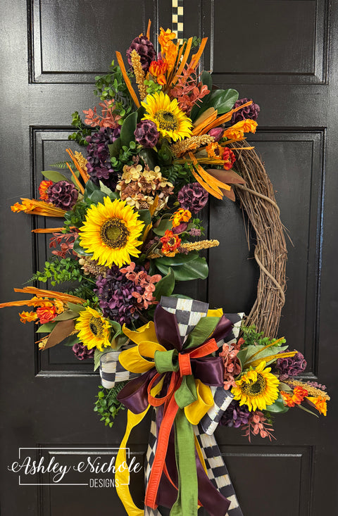 Sunflower Harvest Fall Wreath