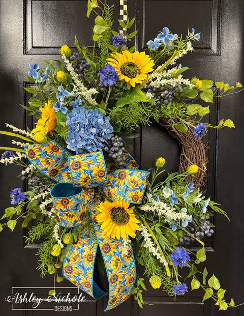 Sunflower Meadow Wreath