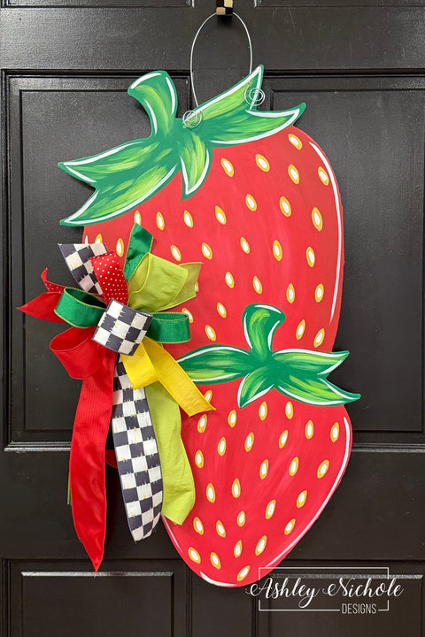 Sweet Strawberry Stack - Door Hanger (UV PRINTED Only)
