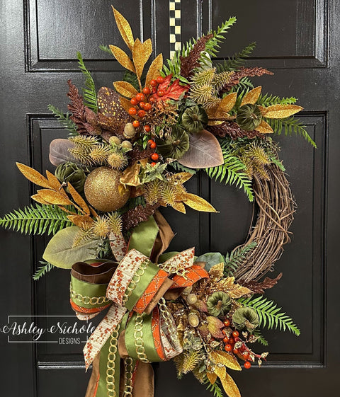 The Colors of Autumn Round Wreath