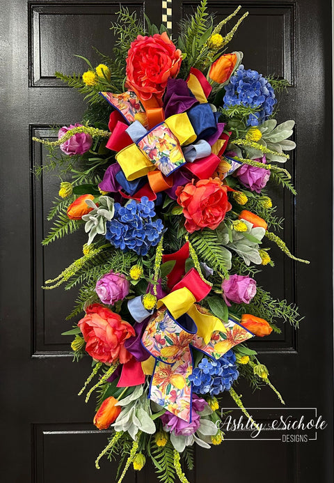 Endless Summer Blooms Teardrop Swag