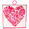 Mini Art Chinoiserie Collage Heart - Pink