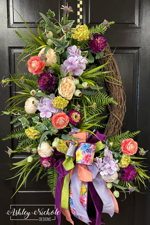 Vibrant Garden Symphony Wreath