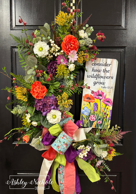 Where the Wildflowers Grow Wreath