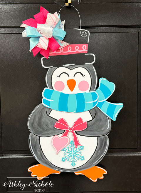 Winter Sweetheart Penguin Door Hanger (BOY VERSION)