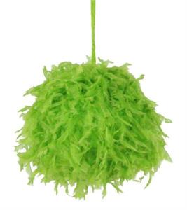 3.25" Furry Fabric Ball Ornaments