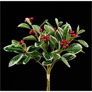 14" Holly & Berry Bundle - Varigated Green/Red