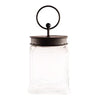 FINIAL Base ~ Square Glass Jar Large with Black Lid
