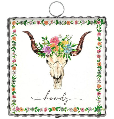 Mini Art "Howdy" Print Charm