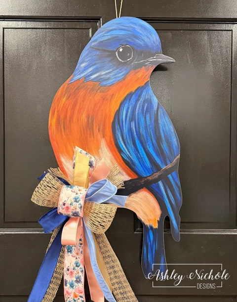 Garden Bluebird - Door Hanger (UV PRINTED Only)