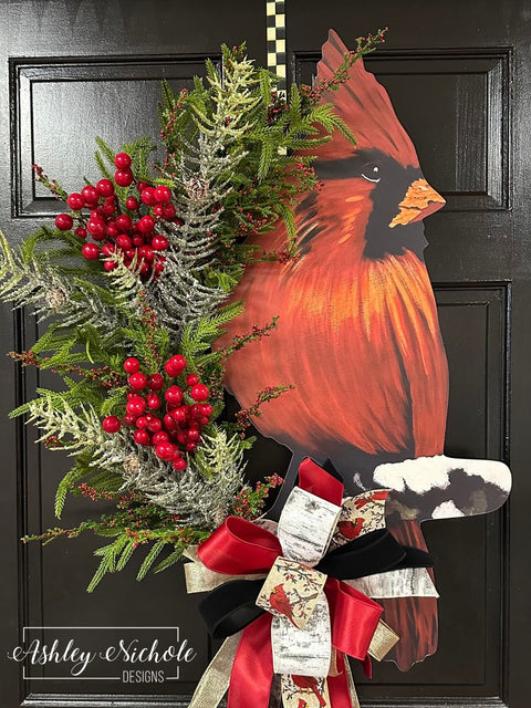 Winter Cardinal Wreath