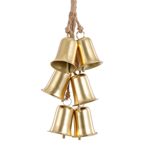 19" Metal Bell Doorknob Hanger - Gold