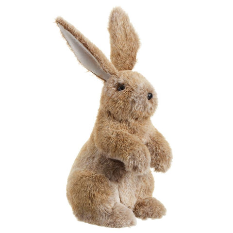 9" Fur Bunny - Brown