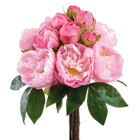 16" Peony Bouquet - Pink