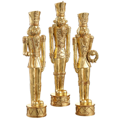 20.5" - 21" Nutcracker Set of 3 - Gold