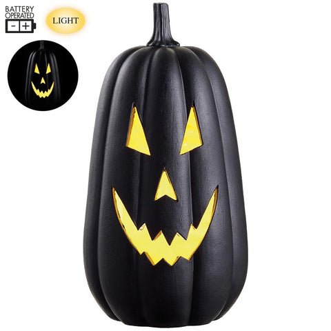 17" Jack-O-Lantern Light - Battery Operated - Black