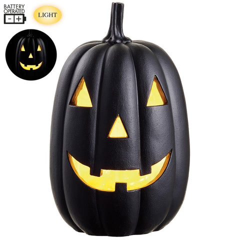 11" Jack-O-Lantern Light - Battery Operated - Black