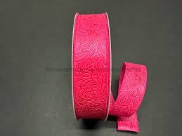 Pink Embossed Wired Ribbon - 1.5" x 50yds