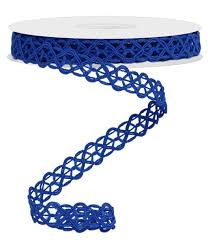 Royal Blue Open Weave Wired Ribbon - 5/8" x 10yds