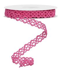 Hot Pink Open Weave Wired Ribbon - 5/8" x 10yds