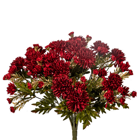 15" Mum Bush - Burgundy